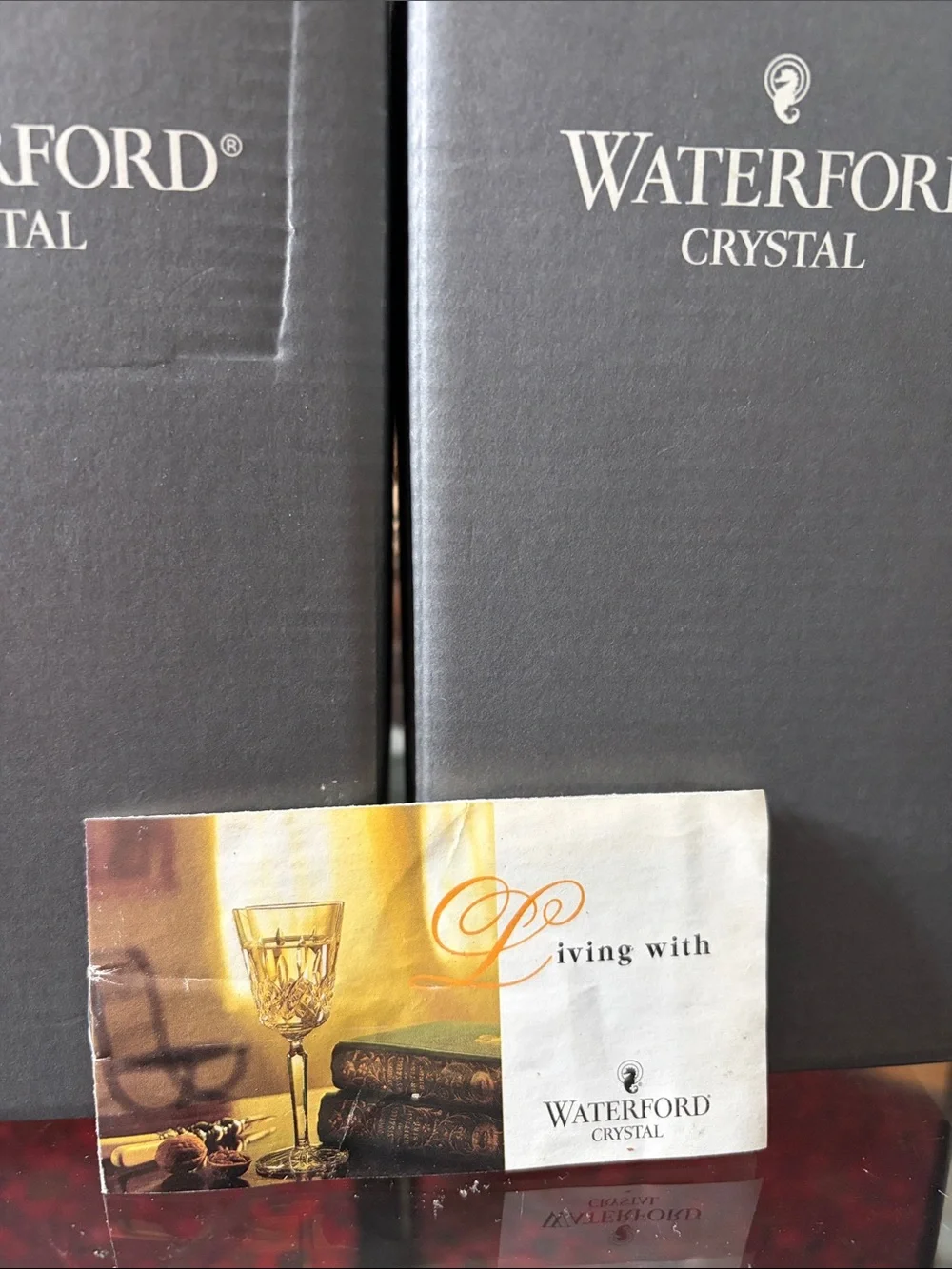 Waterford Lismore Set of 2 White Wine Glasses – Vintage Ireland 1996 NIB